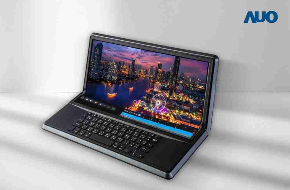 CG电子14.6吋Micro LED折迭显示屏幕，，，搭配半径4mm的弯折绞炼，，，，以及高画素、、、高亮度、、、、高对比度的显示技术特点，，，，即便在大视角下仍保有绝佳色相与亮度